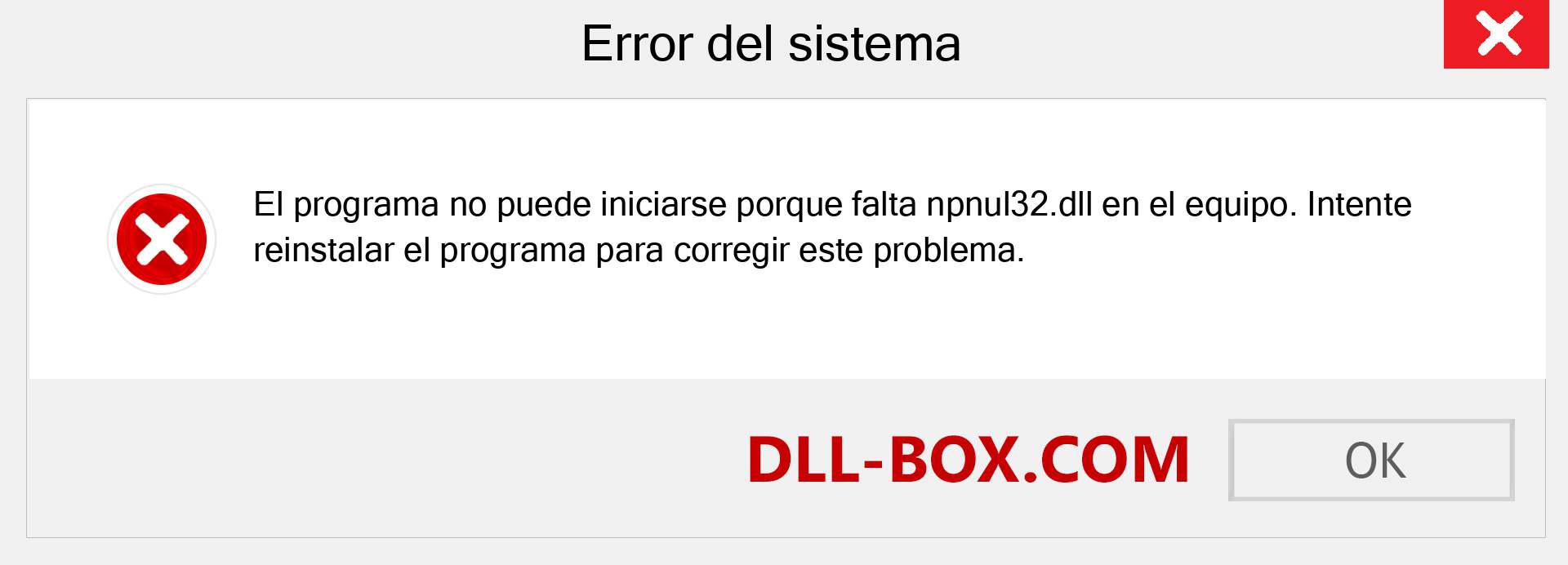 ¿Falta el archivo npnul32.dll ?. Descargar para Windows 7, 8, 10 - Corregir npnul32 dll Missing Error en Windows, fotos, imágenes